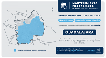 Los trabajos están programados para iniciar el sábado 3 de enero de 2026 a partir de la 01:00 de la mañana | Siapa