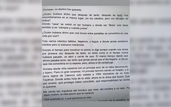 Carta marital de Ángela Aguilar a Christian Nodal / Cortesía