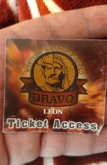 Boleto de acceso al Rodeo Bravo / Cortesía