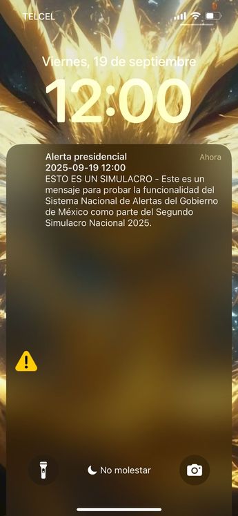 El mensaje de alerta nacional sí llegó a algunos celulares de jaliscienses | Sergio Ortiz