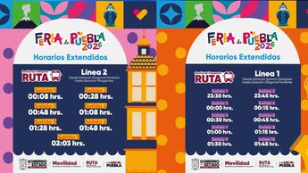 Ante la gran afluencia nocturna, el sistema RUTA Puebla anunció salidas especiales hasta las 2:00 a.m. | RUTA Puebla