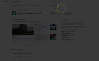 Esto pasa si escribo eclipse solar en Google