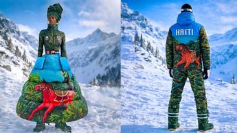 La delegación de Haiti se lució con sus uniformes para estos Juegos Olímpicos de invierno.
