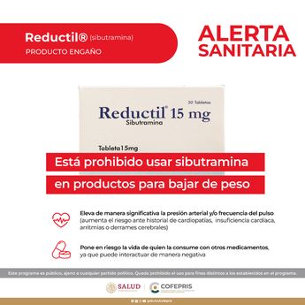 Alerta de la Cofepris para el Reductil