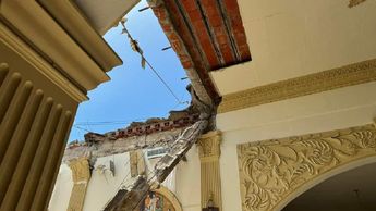 Iglesia San Gregorio de Cerralvo, Nuevo León: techo colapsa | Protección Civil
