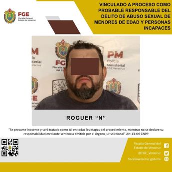 Roguer N. fue acusado por tocamientos lascivos contra una menor de 3 años con discapacidad en Veracruz / Cortesía