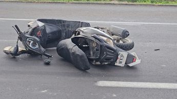 El motociclista viajaba a bordo de una color negro con placas de circulación NFK3P. | Juan Carlos Munguía