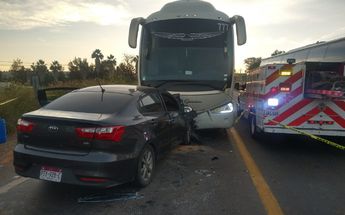 Accidente en vial donde murió el hombre / Juan Carlos Munguía