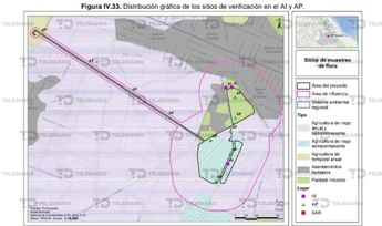 En foto, la distribución gráfica de los sitios de verificación del nuevo parque solar de Puebla / Carlos Morales