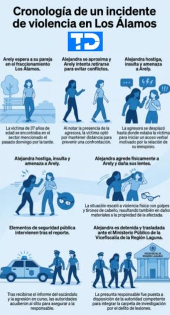 La detención de Alejandra, de 38 años de edad, se produjo tras una agresión física y verbal contra la actual pareja de su exesposo.