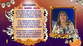 Calaveritas María Julia Lafuente y Luis Carlos Ortiz