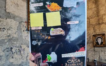 Tacos, postres y bebidas en Casa Aramberri