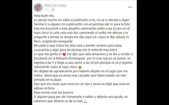 La publicación se hizo viral. | Especial