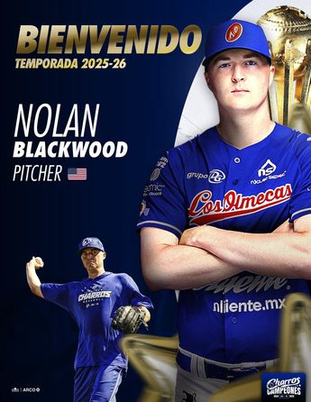 Nolan Blackwood se suma a la temporada 2025 - 2026 de Charros de Jalisco | Charros de Jalisco