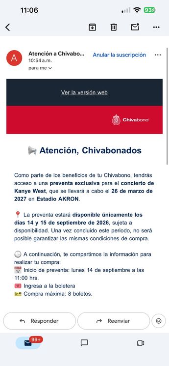 El supuesto Concierto de Kayne West en Guadalajara sorprendió a los fanáticos | SS de correo de Chivabono