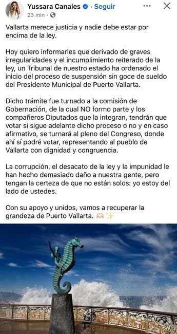 La diputada local Yussara Canales celebró a través de sus redes la decisión del Congreso. | Yussara Canales vía Facebook.