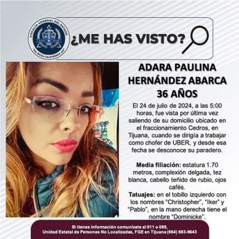 Adara Paulina Hernández Abaroa, desaparecida y hallada sin vida en Tijuana | Especial