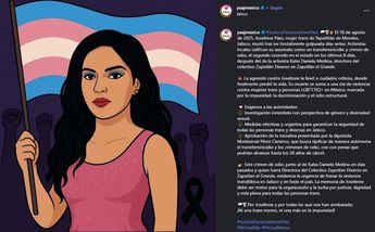Diversos colectivos LGBT+ expresaron su indignación por el transfeminicidio de Joselinne | @yaajmexico vía Instagram