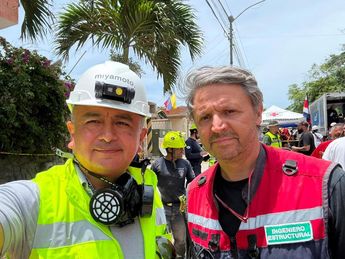 Dos de los ingenieros estructurales que participaron: Jesús Valdez (México), Ignacio Sáenz (Chile)
