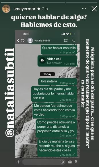 Sergio Mayer Mori exhibe conversación con Natalia Subtil.