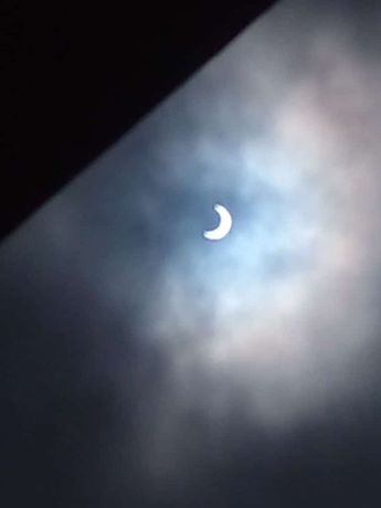 Así fue el eclipse en Saltillo.