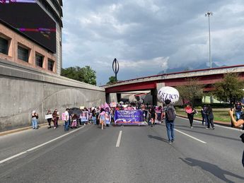 Marcha por Debanhi Escobar en Monterrey. / Frida Rodríguez