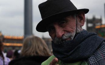 Manuel Díaz en el Zócalo CdMx/ Rafael García