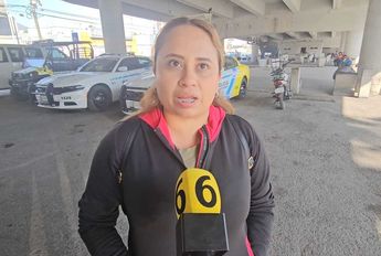 La hija del motociclista afectado, Perla Tijerina pidió a las autoridades hacer justicia. | Fabricio Gallegos