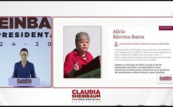 Alicia Bárcena es la nueva titular de la Secretaría de Medio Ambiente del gabinete de Claudia Sheinbaum | Especial