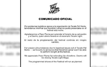 Comunicado de Kendrick Lamar | Especial