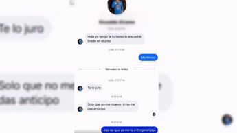 Lupita publicó una conversación que tuvo con un joven quien le aseguró que él había localizado su bolsa. | Especial