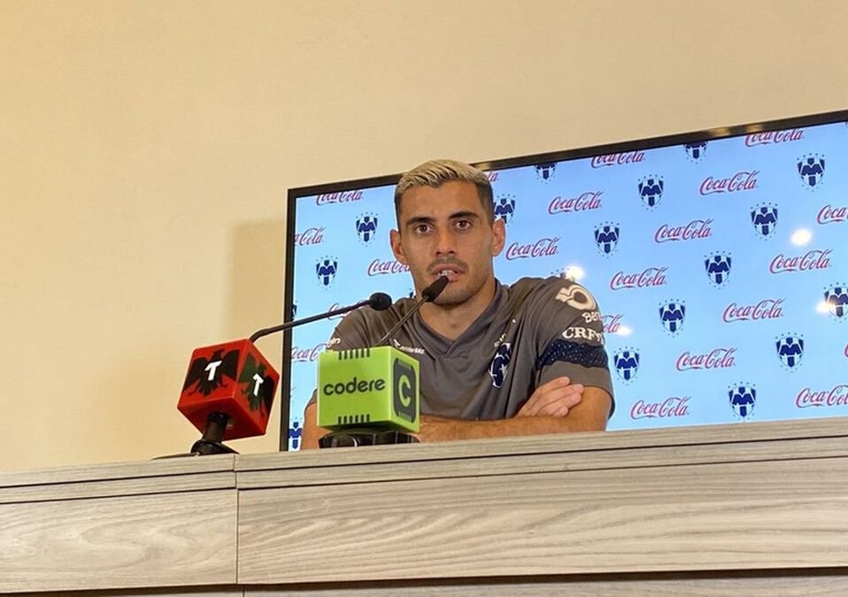Germán Berterame en conferencia de prensa del Monterrey / foto: Felipe Galindo