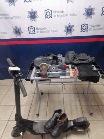 Artículos asegurado al presunto ladrón