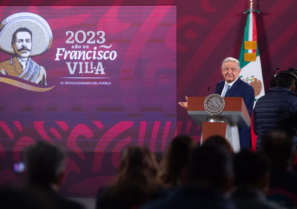 El presidente López Obrador en conferencia de prensa. | Cortesía