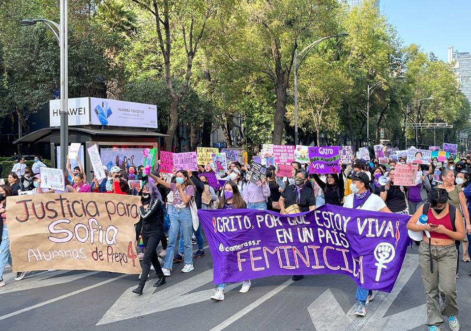 La convocatoria para esta marcha fue en punto de las 8 de la mañana en el Ángel de la Independencia/ Azucena Rangel