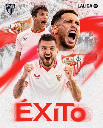 Lucas Ocampos, Óliver Torres y 'Tecatito' Corona aparecen en la imagen publicada por la LaLiga. / Foto: Sevilla FC