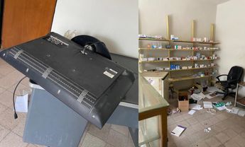 El hombre intentaba apoderarse de una pantalla de televisión y medicamentos. | Cortesía
