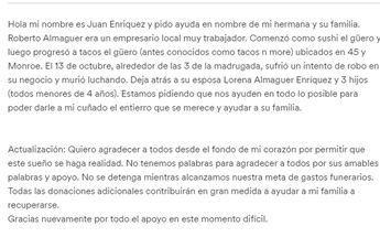 Roberto Almaguer fue asesinado en Houston | Especial