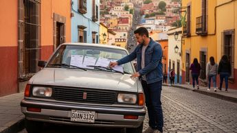 Autos abandonados en vía pública. | Imagen generada con IA