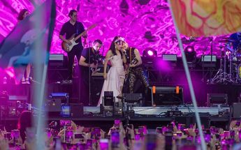 Jay de la Cueva acompañó a Belanova en el Pa'l Norte 2024. | Especial