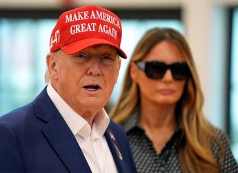 Donald y Melania Trump tras emitir su voto en West Palm Beach | AFP