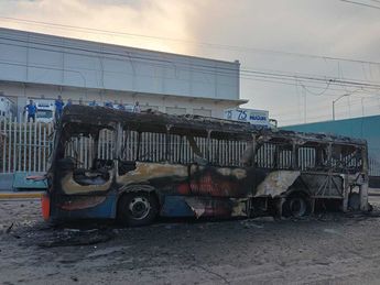 Incendio consume por completo un camión de la Ruta 219 en Monterrey / Cynthia Pardo