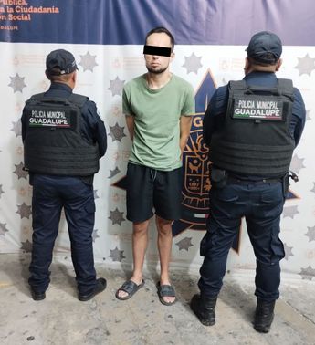 Hombre detenido por agredir a su pareja en Guadalupe, Nuevo León. | Cortesía