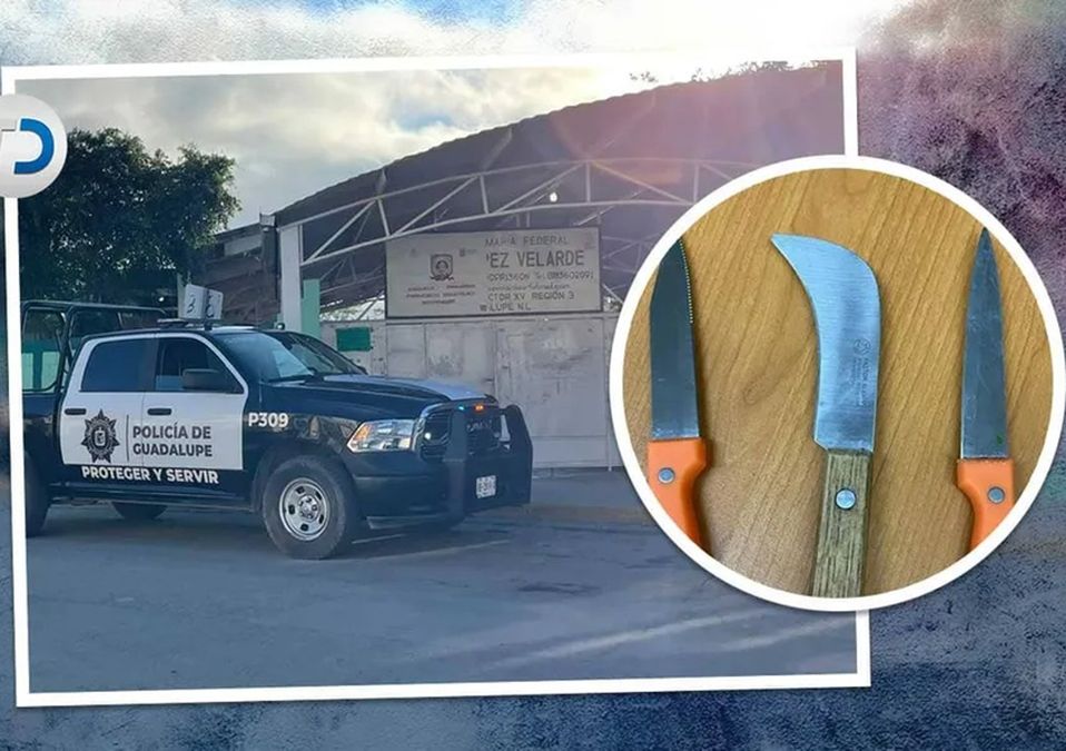 Hallan 3 cuchillos dentro de primaria en Guadalupe; suspenden clases