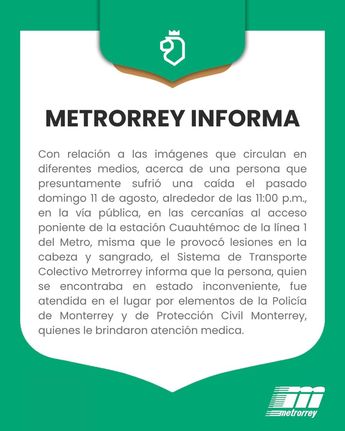 Comunicado de Metrorrey / Especial