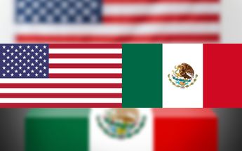 Banderas de Estados Unidos y México / Especial