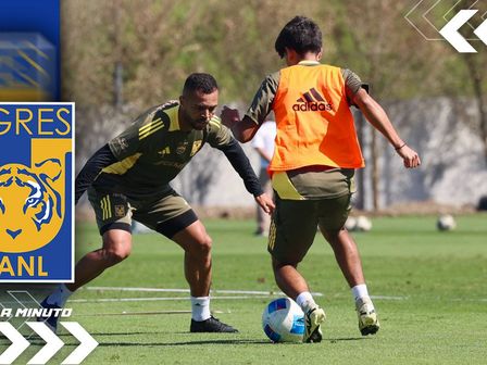 Rafael Carioca entrenando con Tigres previo al partido de Concachampions / @TigresOficial