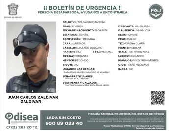 Juan Carlos Zaldívar, escolta del director de Seguridad de Temascalcingo./FGJ Edomex.