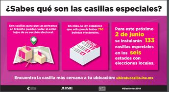 Indicaciones del INE sobre instalación de casillas especiales / Cortesía