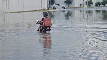 Laguna formada en Apodaca, Nuevo León, tras lluvias en septiembre 2024 | Especial